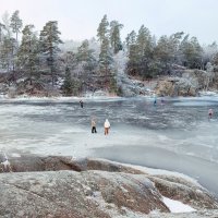 Рождество на льду Швеция Скандинавия :: wea *