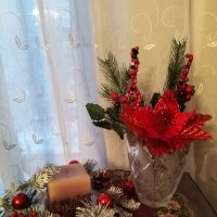 Фрагмент Новогоднего украшения в гостинной :: Нина Колгатина 