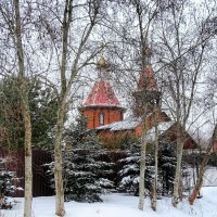 Зимний пейзаж с храмом. :: Милешкин Владимир Алексеевич 