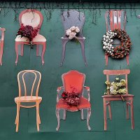 Оформление цветочного магазина на стене дома :: Елена Кирьянова