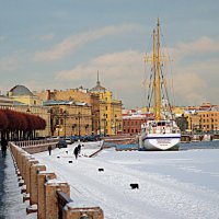 Корабль "Юный балтиец" зимой :: Вячеслав Губочкин