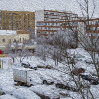 Зима во дворе :: Анатолий Чикчирный