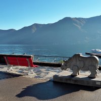 Арт и тени на набережной Lugano Лугано Швейцария :: wea *