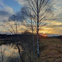 Весенний пейзаж / Закат на реке Молокча :: Денис Бочкарёв