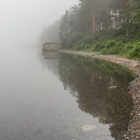 Туманное утро на озере Тургояк. :: Алексей Трухин