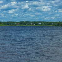 Ananyino village in the distance on the shore near the Kubena River on a July afternoon | 3 :: Sergey Sonvar