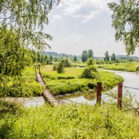 Подвесной мост через речку Кубань :: Тимур Кострома ФотоНиКто Пакельщиков