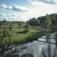 Подвесная переправа через речку Кубань близ лагеря Колосок :: Тимур Кострома ФотоНиКто Пакельщиков