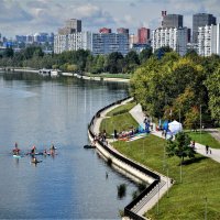 Вид на Марьино...вот и сапы вышли на воду ! :: Анатолий Колосов