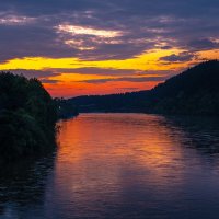 Закат на реке Китой. :: Павел Крутенко