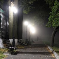 Шуя. Ночная прогулка в городском парке. :: Сергей Пиголкин