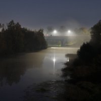Шуя. Лихушинский мост в тумане. :: Сергей Пиголкин