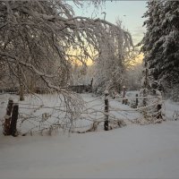 Зимний вечер на околице... :: Владимир Чикота 