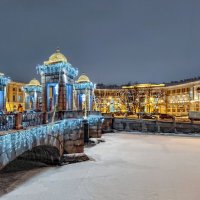 Площадь Ломоносова в праздничной иллюминации :: Стальбаум Юрий 