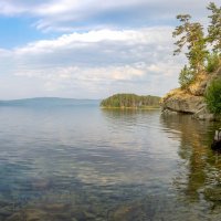 Летнее утро на озере Тургояк (панорама). :: Алексей Трухин