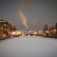 Морозный зимний вечер... :: Сергей Кичигин