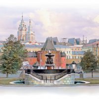 Москва. Водоразборный фонтан на площади Революции. :: В и т а л и й .... Л а б з о'в