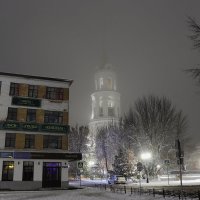 Шуя. Колокольня Воскресенского собора в тумане. :: Сергей Пиголкин