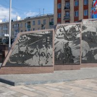 Красноярск. Правый берег. Памятник Красноярск - город трудовой доблести :: Gen 