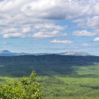 На горе Крутой Ключ, хребет Малый Уральский (панорама). :: Алексей Трухин