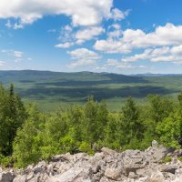 На горе Крутой Ключ, хребет Малый Уральский (панорама). :: Алексей Трухин