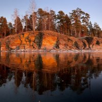 Ледяной закат. В зеркале льда. :: Сергей Адигамов