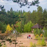 Параськины озера, рекреационная зона с беседками, зона северной тайги. Ухта, Республика Коми :: Николай Зиновьев