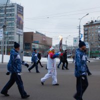 Олимпийский огонь в Новосибирске :: Марина Коноферчук