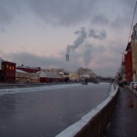 Морозный вечер на Москве-реке :: Татьяна Копосова