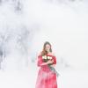 Девушка в тумане / в дыму в красном платье :: Ирина Вайнбранд