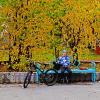 Осенний этюд с юным велосипедистом! :: Владимир 