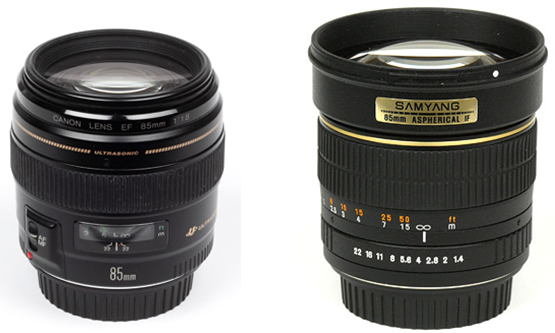 Сравнение мануального объектива Samyang 85mm f/1.4 с Canon EF 85mm f/1.8 USM
