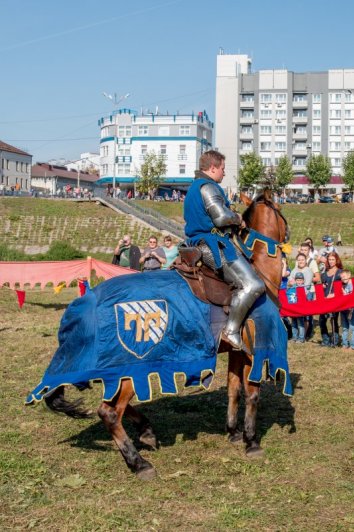 Участники конного рыцарского турнира