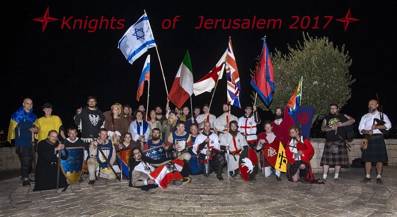 Участники фестиваля"Рыцари Иерусалима"групповой снимок за день до открытия,Иерусалим,2017