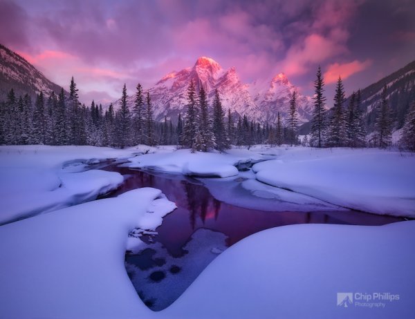 красота природы фото - Гора Кидд, зимнее отражение