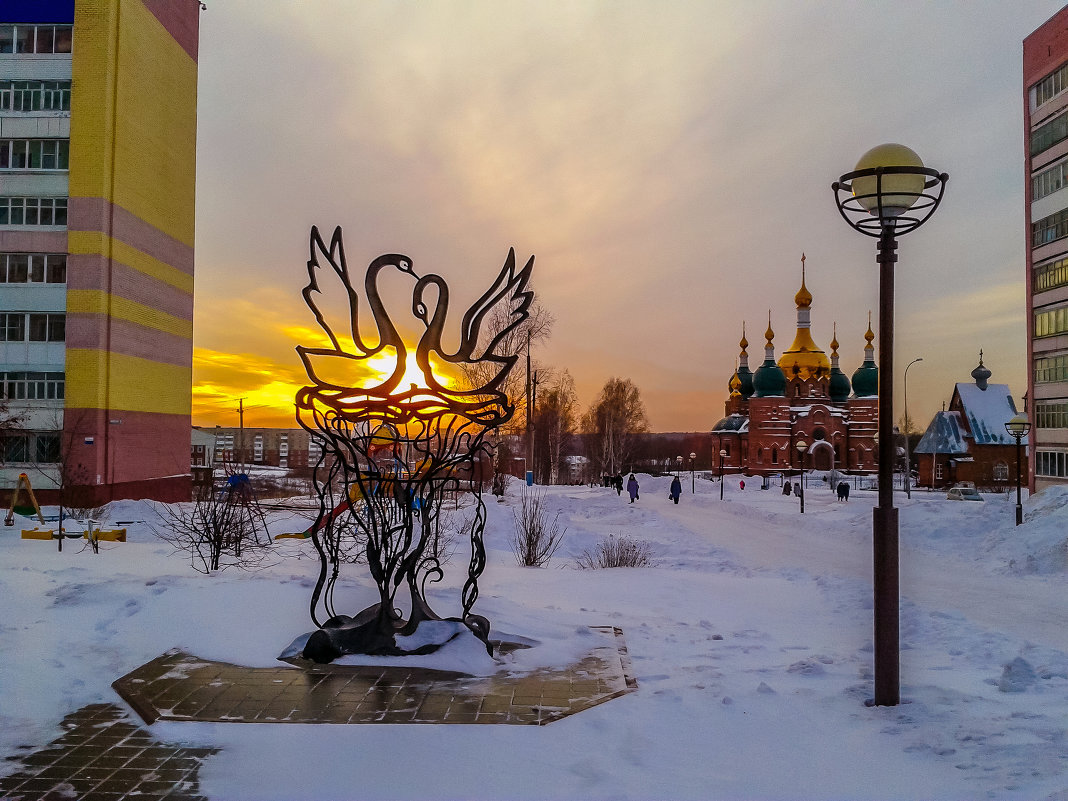 Лебеди купаются в закате - Виктор Садырин