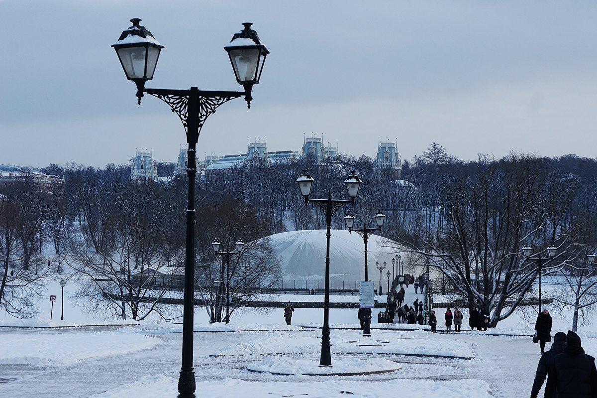 Вид на главный дворец, фонтан, мост - Елена Павлова (Смолова)