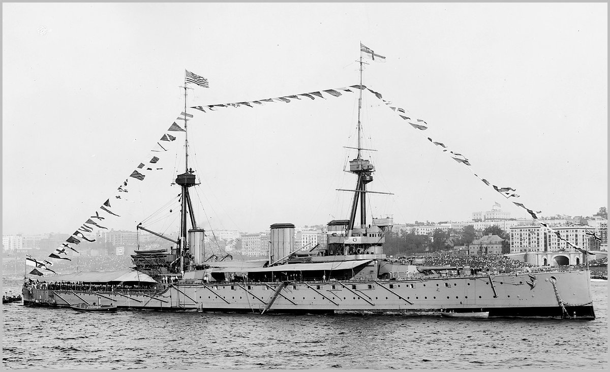 Battlecruiser HMS "Inflexible" in New York, 1909. - Александр 