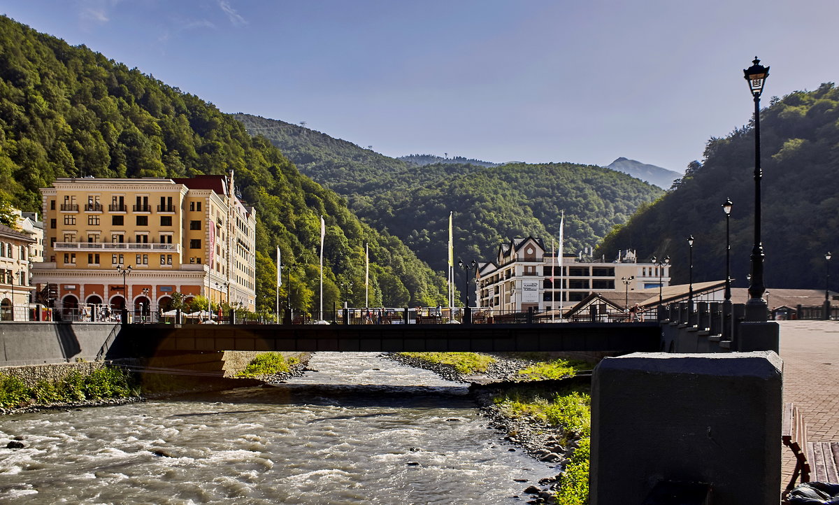 Река Мзымта на курорте Роза Хутор - berckut 1000