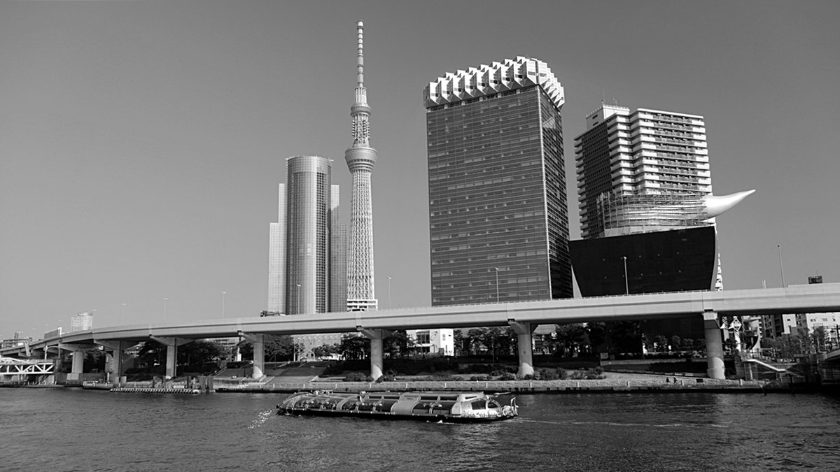 Tokyo Skytree телевизионная башня,река Сумида - wea *