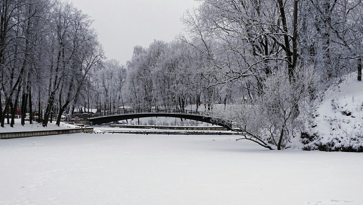 Графика зимнего города - Милешкин Владимир Алексеевич 