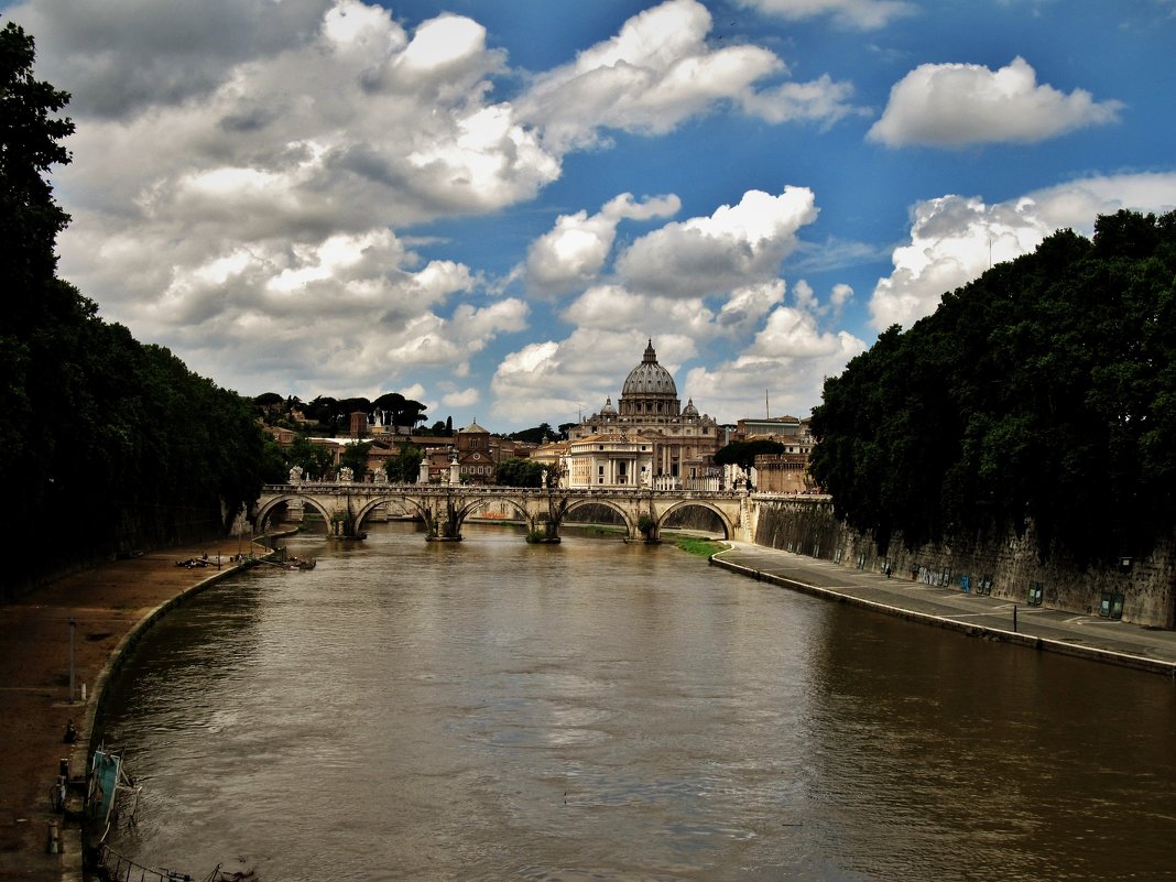 Вид  с  моста   Святого Ангела (итал. Ponte Sant’Angelo) - backareva.irina Бакарева