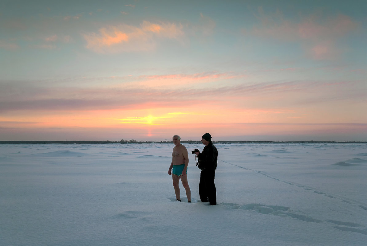 На фотосъёмке в День Крещения. - Валентин Кузьмин