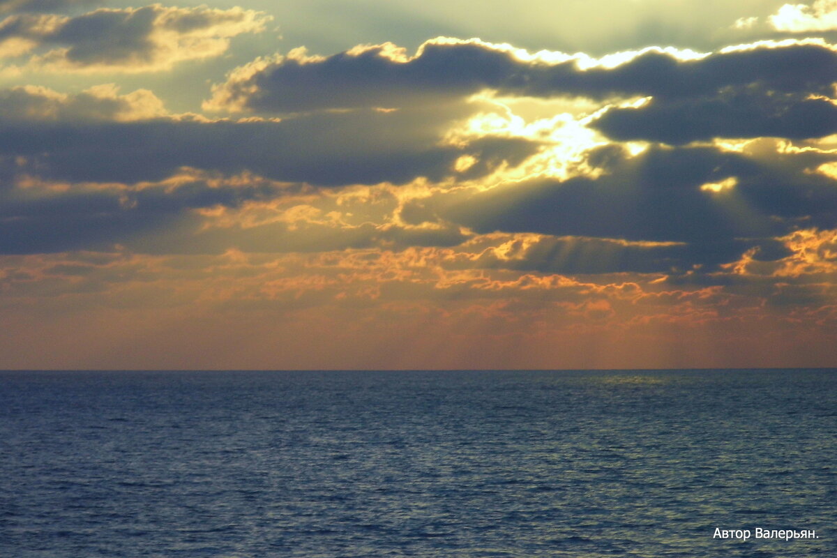 Закат над морем. - Валерьян Запорожченко