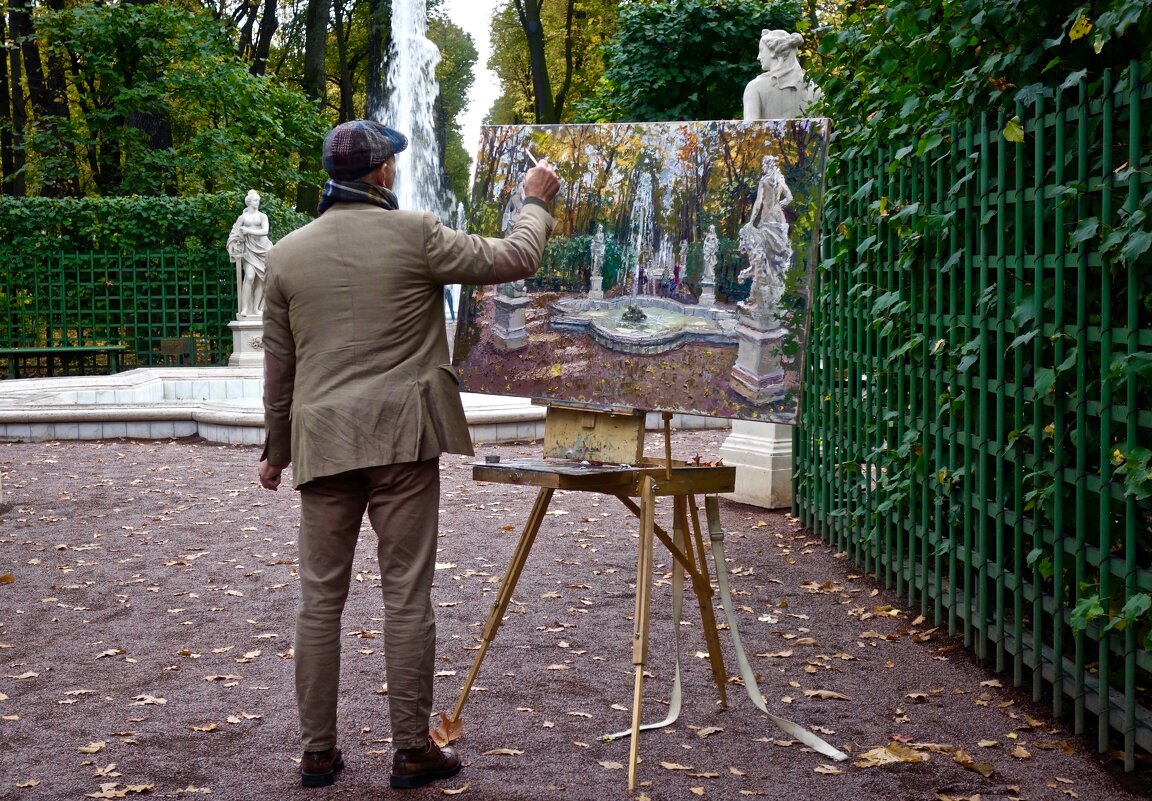 художник в Летнем саду - Елена художник в Летнем саду - Елена