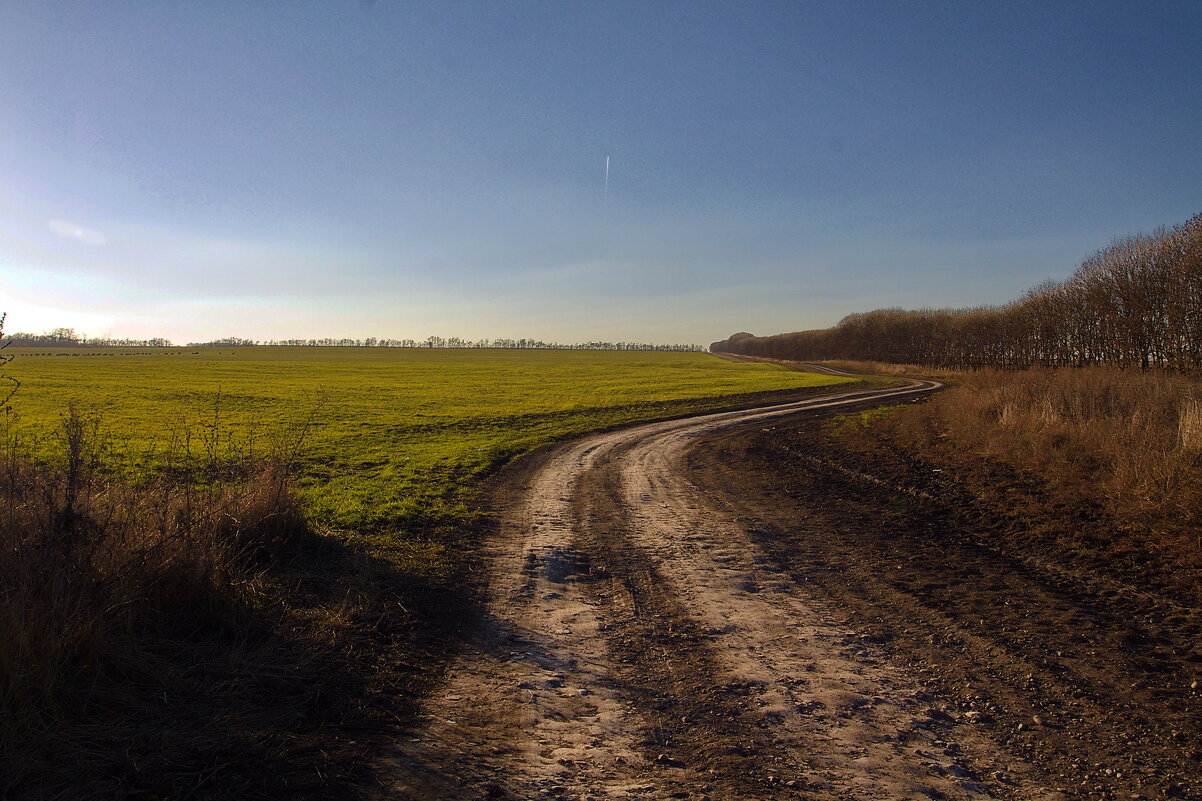 Пейзаж с осенней дорогой - M Marikfoto