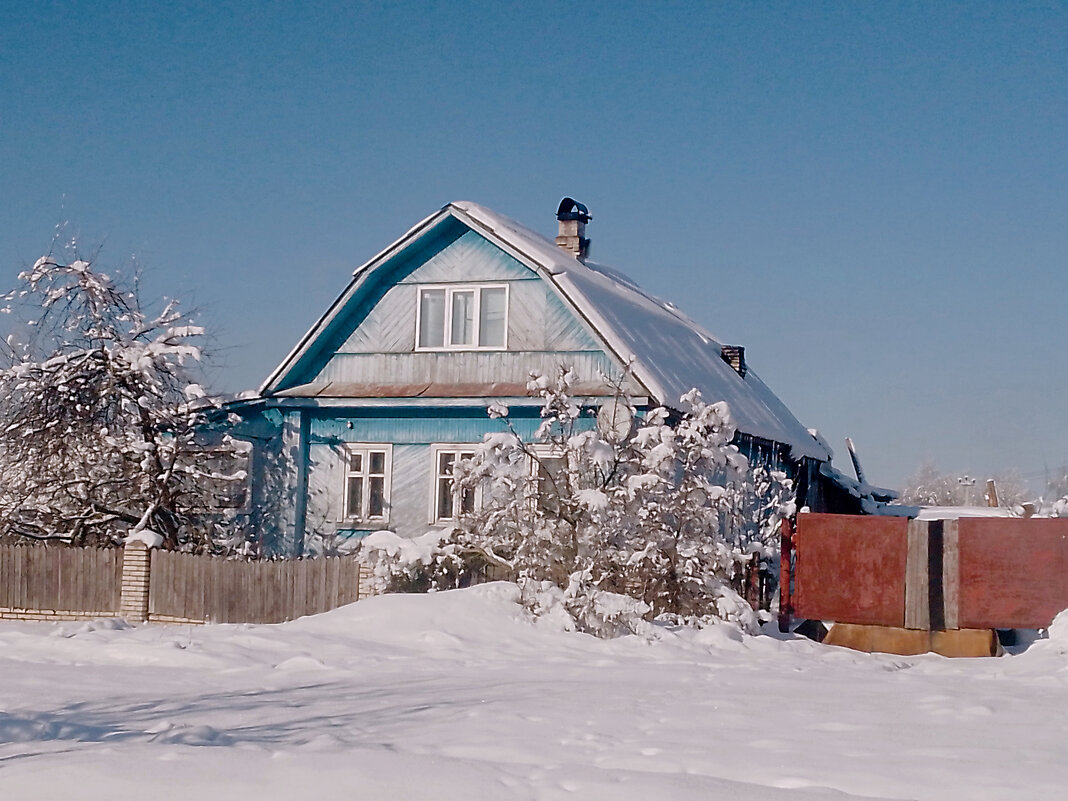 Зимний день в деревне - Сергей Кочнев