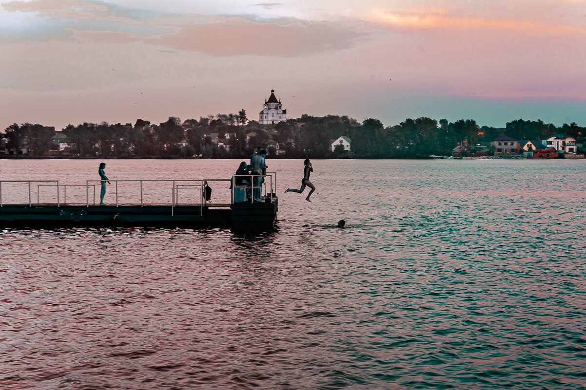 Купание на закате. - Александр Бродский