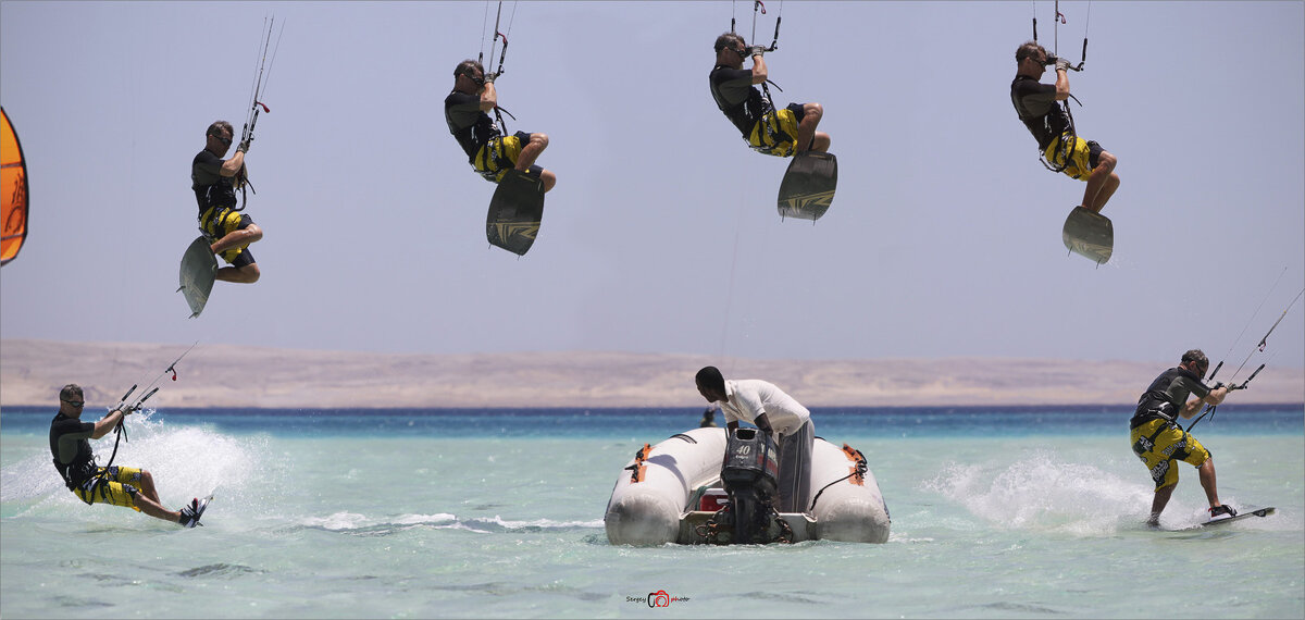 Кайтсерфинг, прыжок(коллаж). - Сергей Калиновский