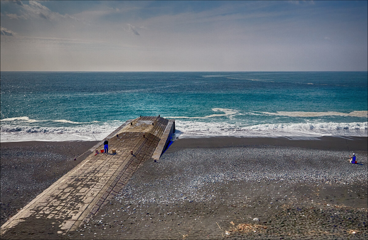 На самом краю земли. Рыбаки. - Валерий Готлиб На самом краю земли. Рыбаки. - Валерий Готлиб